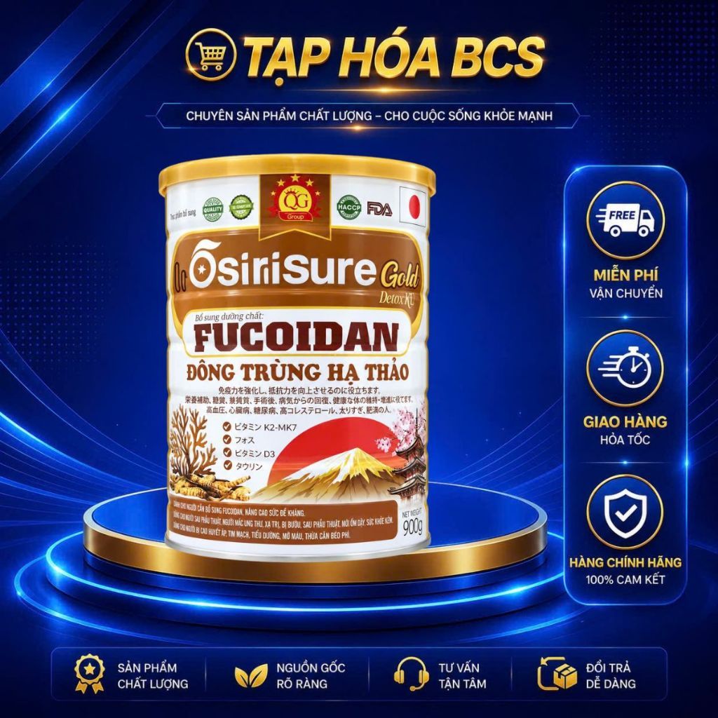 OSIRISURE GOLD FUCOIDAN ĐÔNG TRÙNG HẠ THẢO 900G – BỔ SUNG DINH DƯỠNG CHO CUỘC SỐNG KHỎE MỖI NGÀY