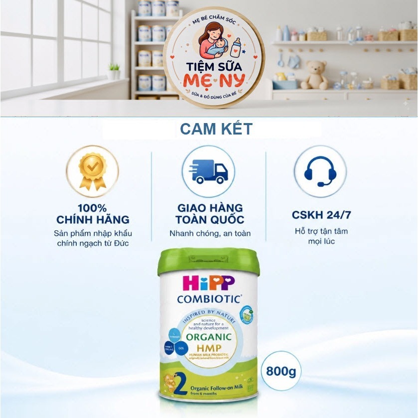 Sữa bột Hipp 2 Organic Combiotic 800g
