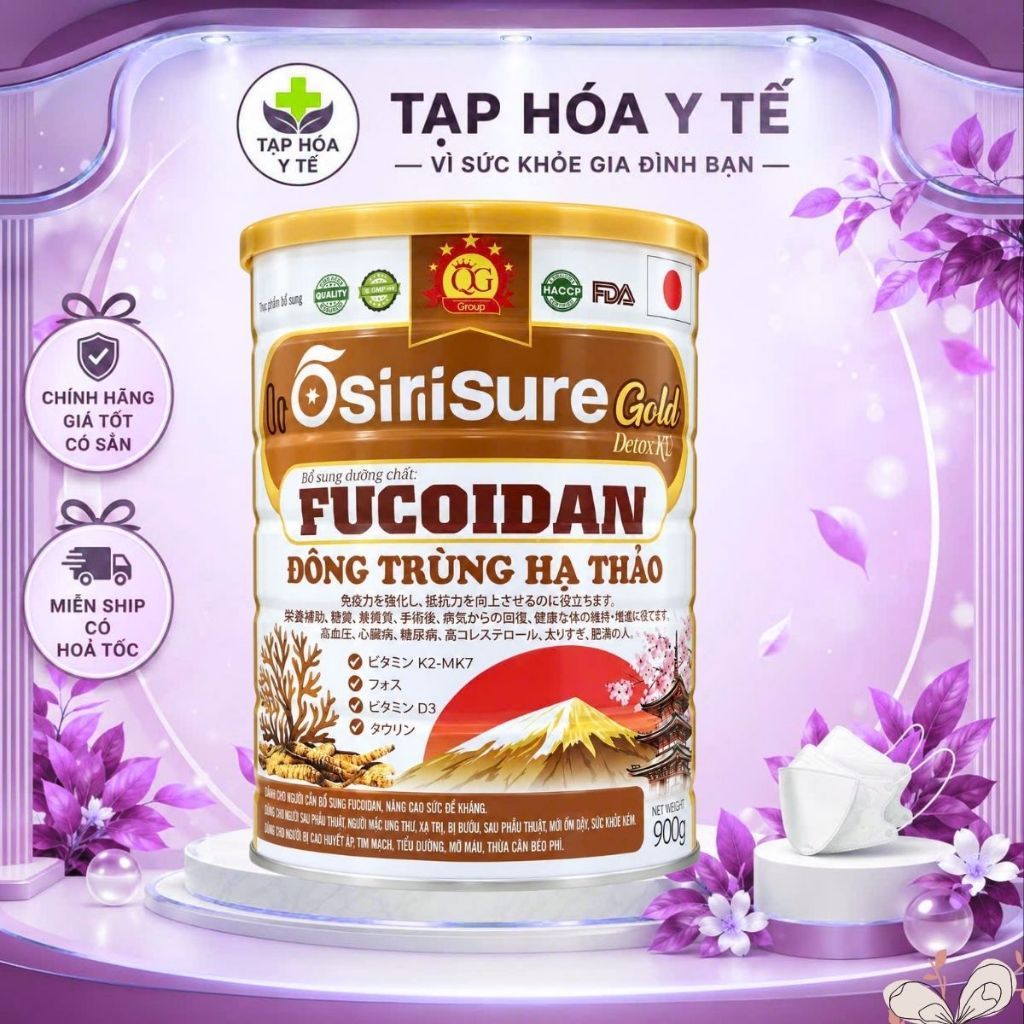 SỮA OSIRISURE GOLD FUCOIDAN ĐÔNG TRÙNG HẠ THẢO 900G – BỔ SUNG DINH DƯỠNG CHO CƠ THỂ MỖI NGÀY