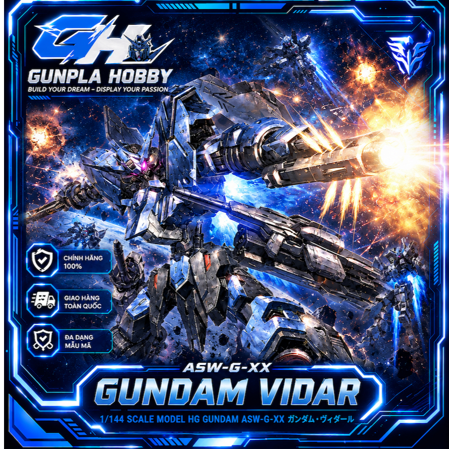 Mô hình MG 1/100 Gundam Vidar – Bandai chính hãng