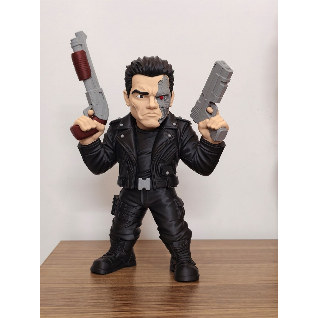 Mô Hình Terminator T800 Phong Cách Chibi Siêu Ngầu - Nhựa In 3D Cứng Cáp, Decor Góc Máy