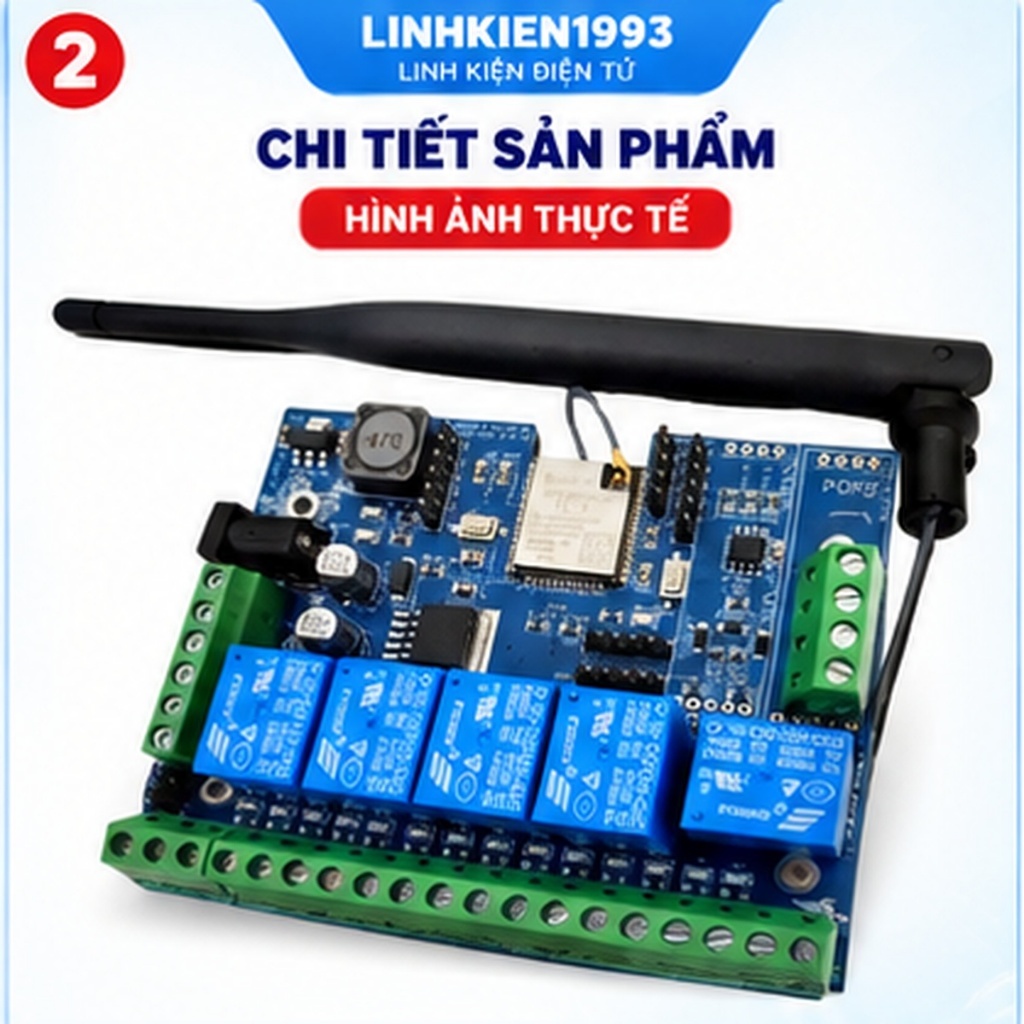 Module relay 5 kênh wifi điều khiển thiết bị từ xa esp32 rs485