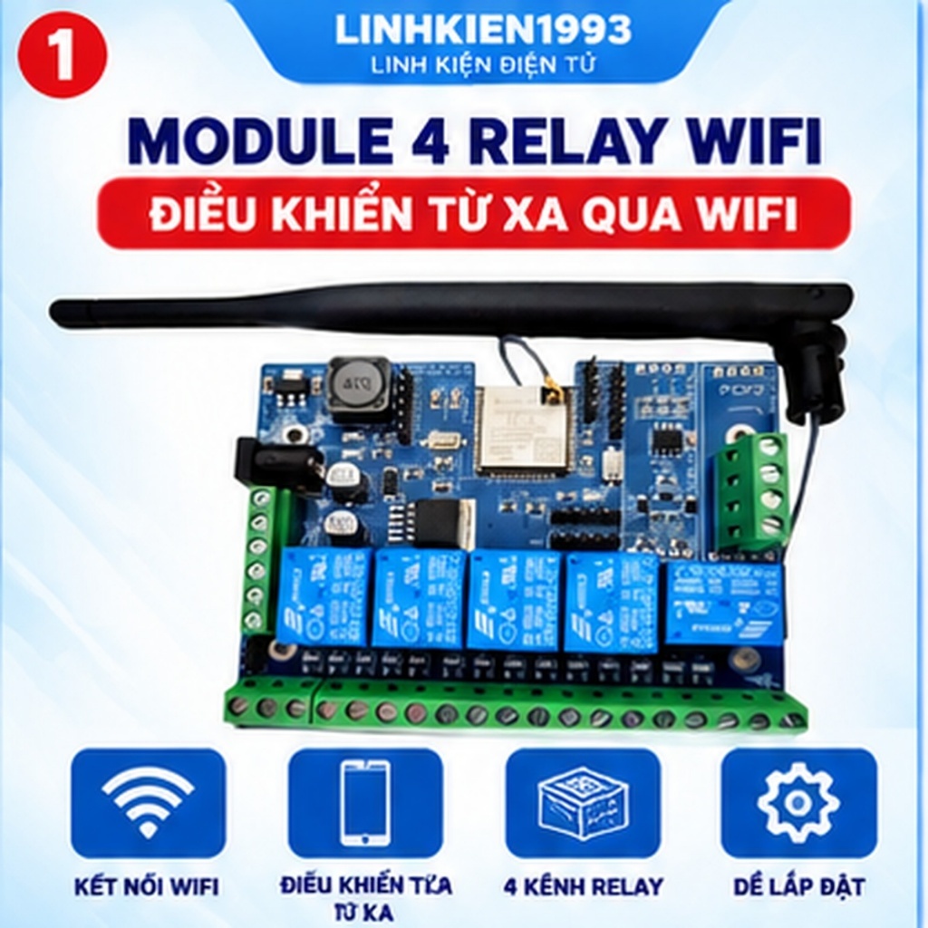 Module 5 relay wifi điều khiển từ xa qua wifi 5 kênh rs485