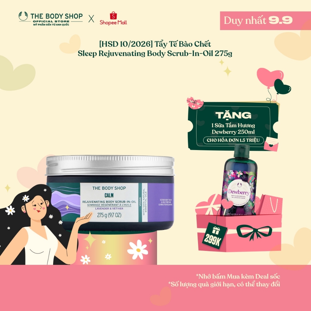 Tẩy Tế Bào Chết Sleep Rejuvenating Body Scrub-In-Oil 275G The Body Shop