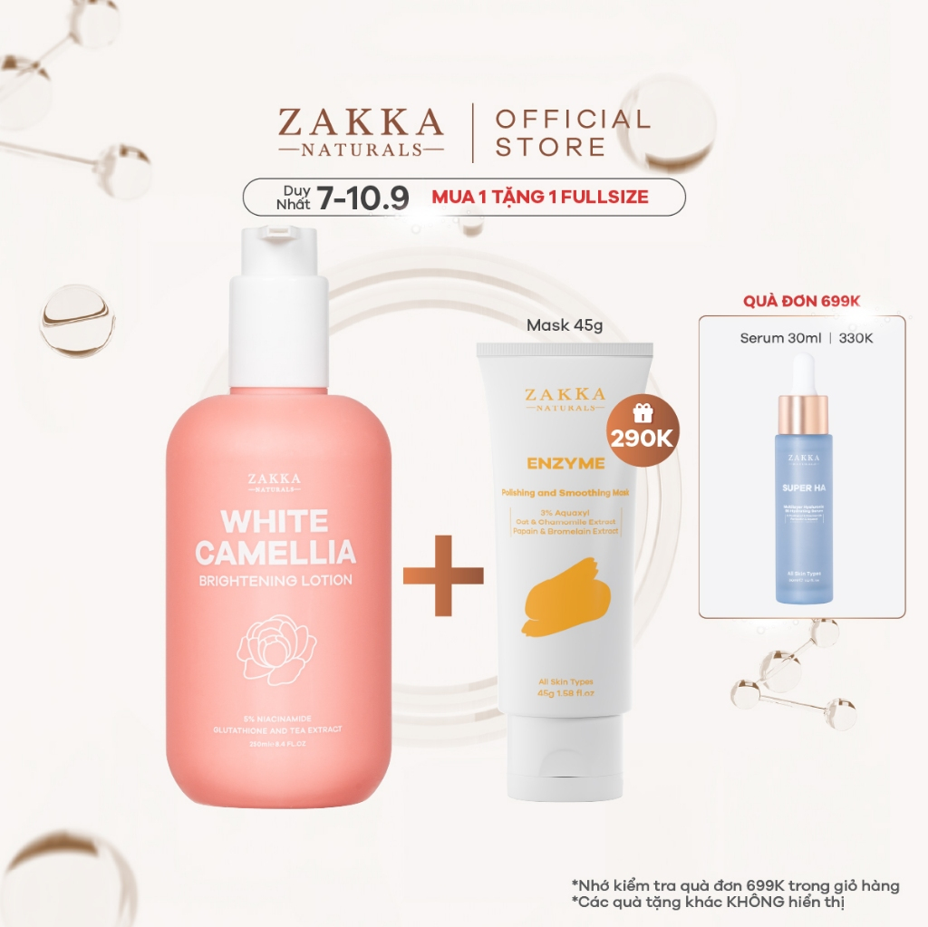 Sữa Dưỡng Thể Sáng Mịn Da White Camellia Zakka Naturals 250ml