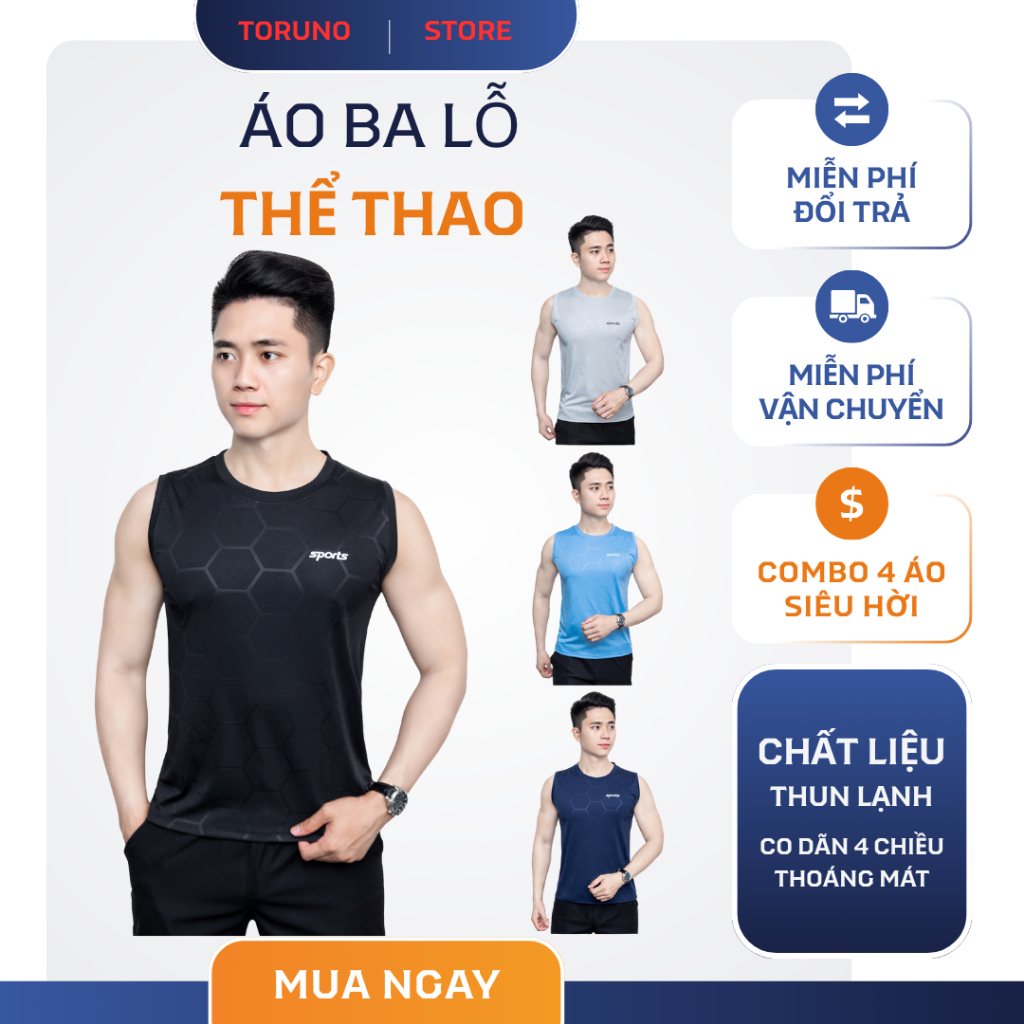 [COMBO 2-3-4 ÁO] Ba lỗ Tanktop  Nam sát nách dập vân lục giác chất liệu mềm mịn thoáng mát co giãn 4