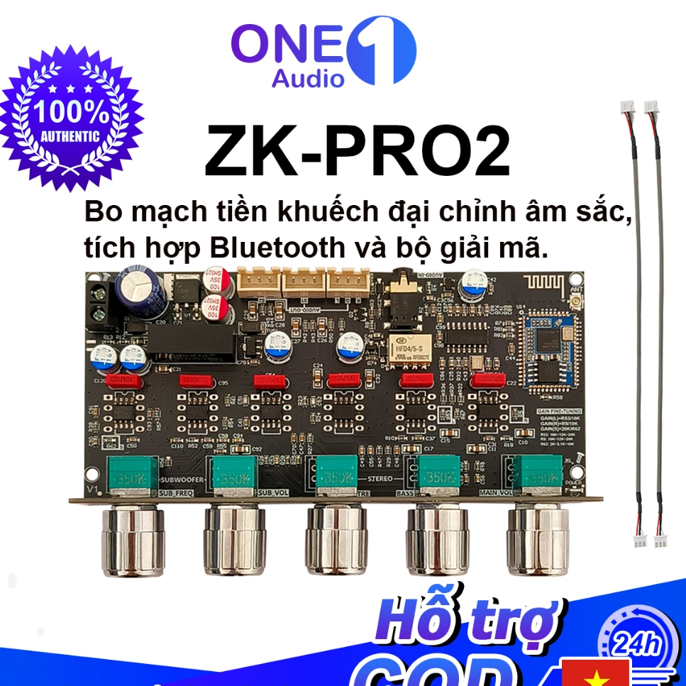 ZK-PRO2 Mạch Preamp Bluetooth 5.0QCC3034 APTX ES9023, Bo Mạch Giải Mã Âm Thanh, Âm Thanh Rõ Nét Bass