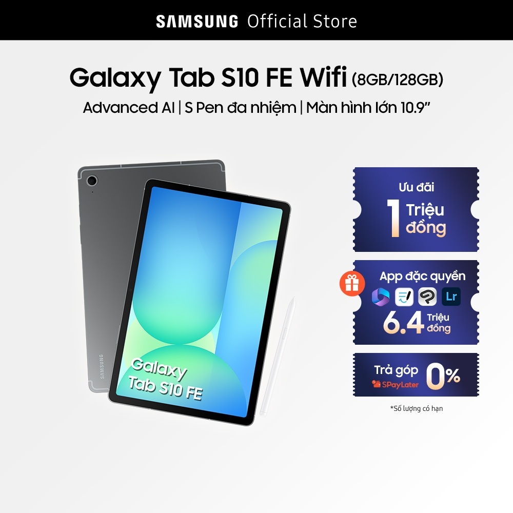 Máy Tính Bảng Samsung Galaxy Tab S10 FE Wifi 8GB/128GB