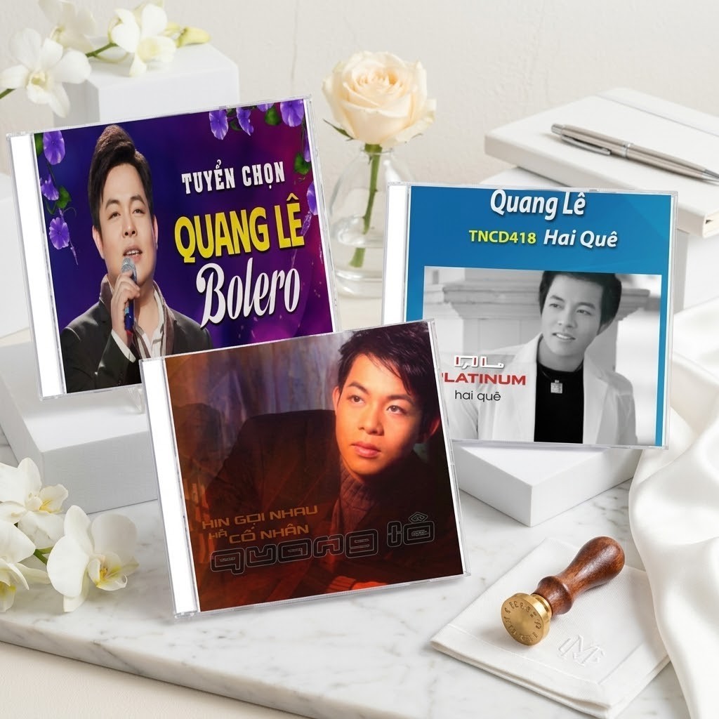 COMBO ĐĨA CD QUANG LÊ, CD TUYỆT PHẨM QUANG LÊ, CD HAI QUÊ, CD XIN GỌI NHAU LÀ CỐ NHÂN - TUYỂN CHỌN
