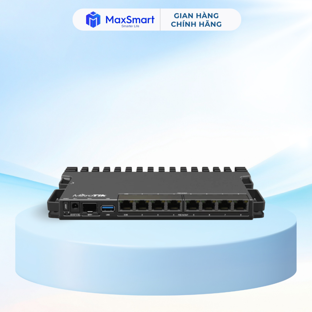 Thiết Bị Cân Bằng Tải MikroTik RB5009UG+S+IN - Hỗ trợ 450 User, 1GB RAM, SFP 10Gb - MaxSmart Store