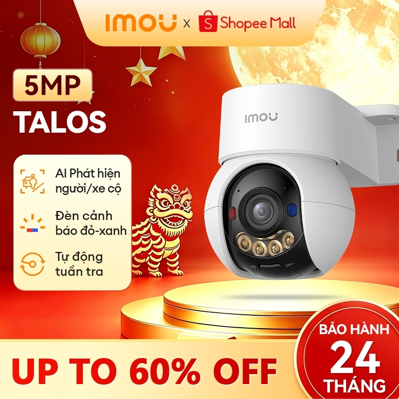 Camera Wifi Ngoài TrờI IMOU Talos 8MP 4K |IPC-S7MP-8V0S | IP65 | Nhìn Đêm Màu AI