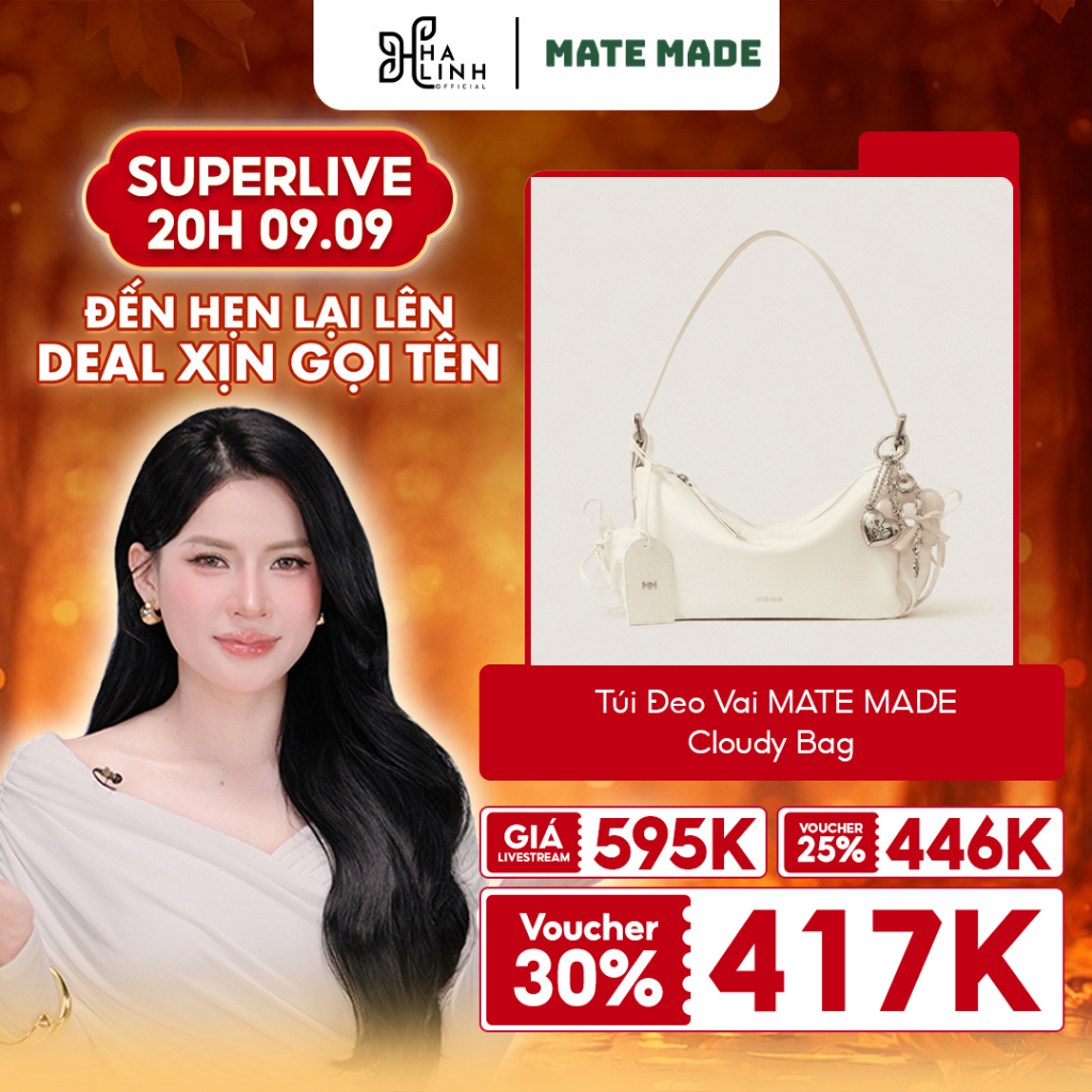 [VÕ HÀ LINH X MATE MADE] Túi Đeo Vai MATE MADE Cloudy Bag Dáng Rủ 5 Màu - Đi Làm Đi Chơi