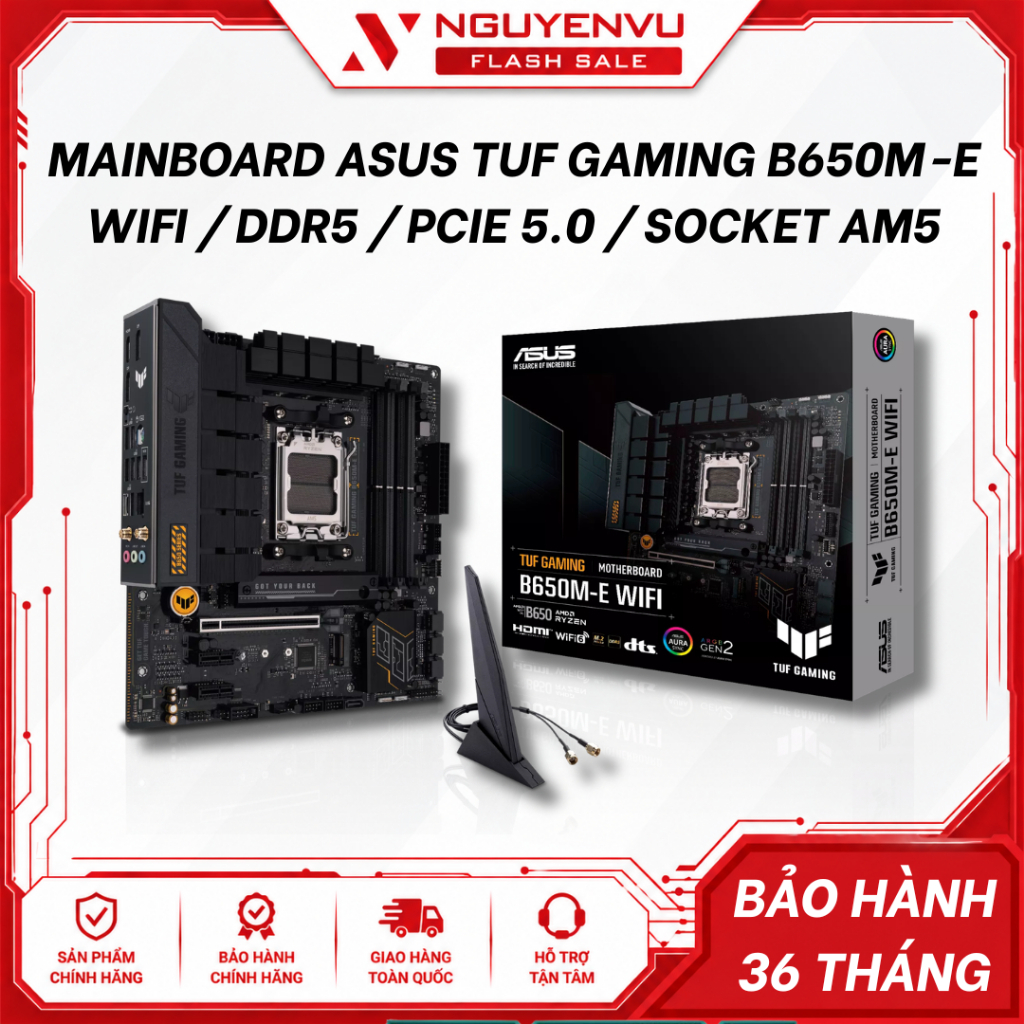 [Full VAT] Mainboard ASUS TUF Gaming B650M-E / B650M-E Wifi DDR5 PCIe 5.0 / Socket AM5