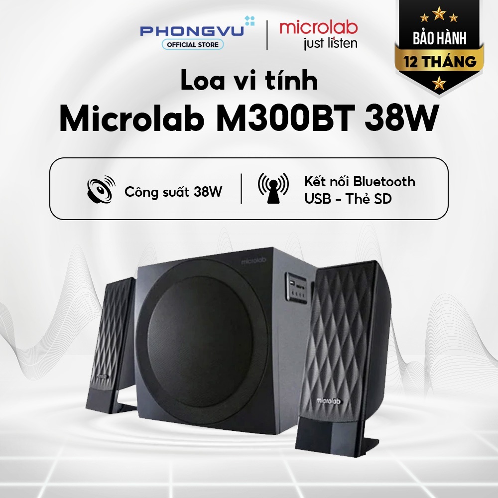 Loa bluetooth 2.1 Microlab M300BT (Đen) - Bảo hành 12 tháng