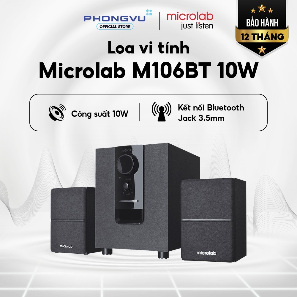 Loa Vi Tính 2.1 Microlab M660BT 52W - Bluetooth 4.0, Jack 3.5mm, RCA - Bảo Hành 12 Tháng