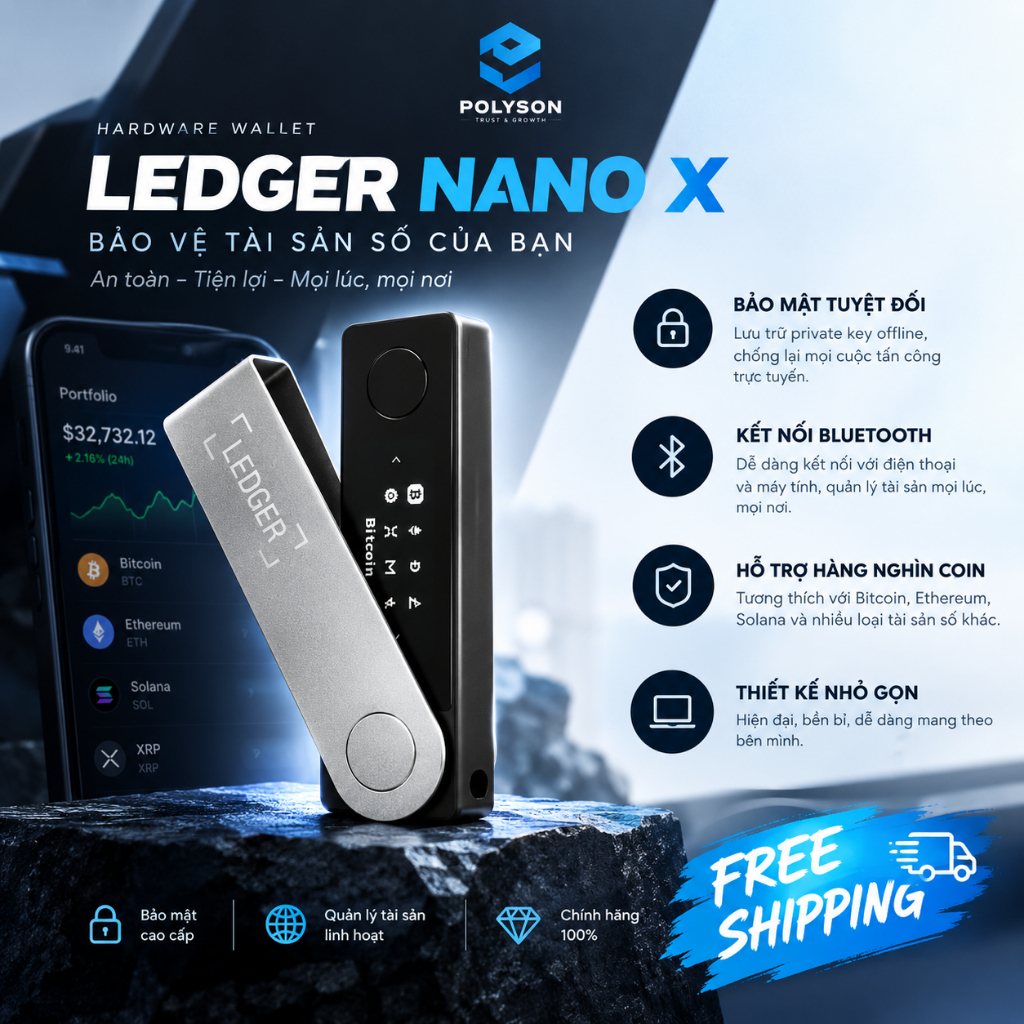 VÍ LẠNH LEDGER NANO X - CHÍNH HÃNG