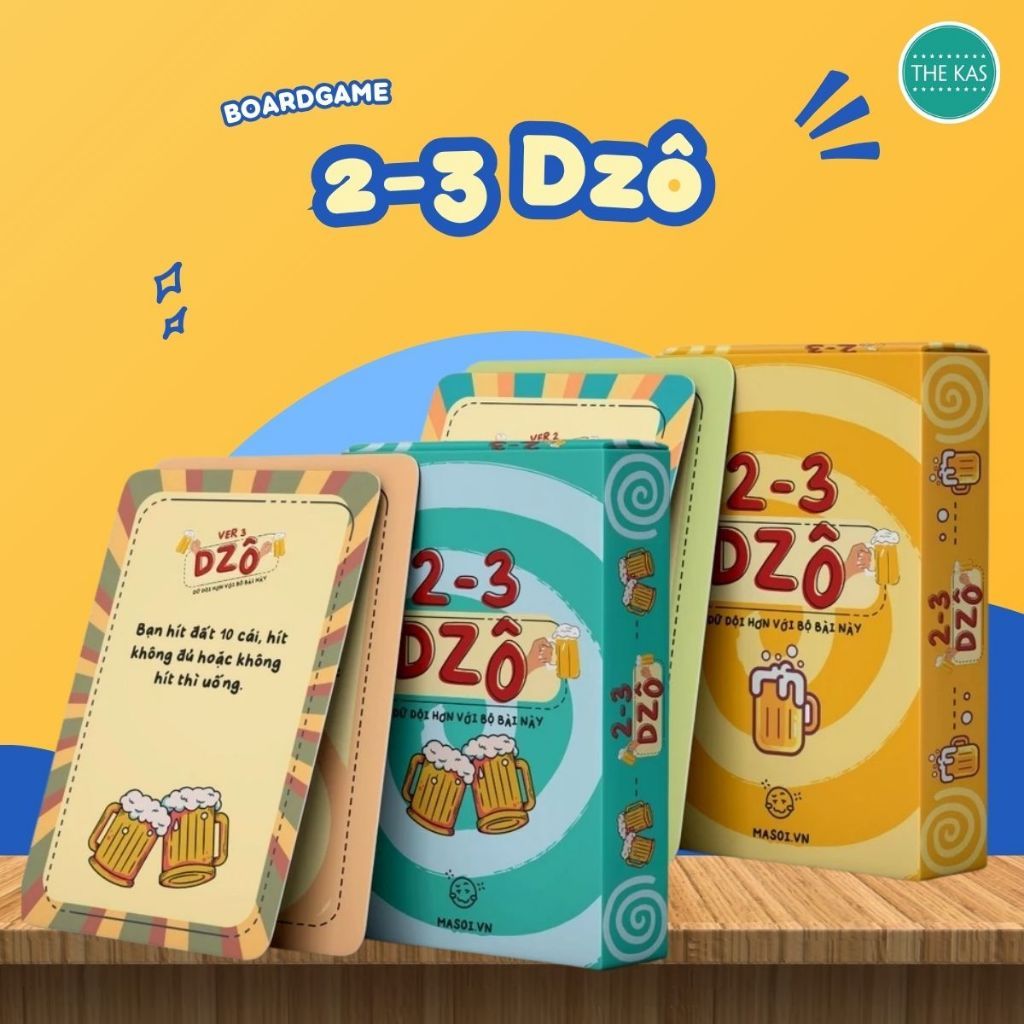 Bộ Bài Drinking Game 2-3 Dzô - Bài Nhậu Thử Thách Vui Nhộn Cho Tiệc Tùng, Boardgame Nhóm Bạn