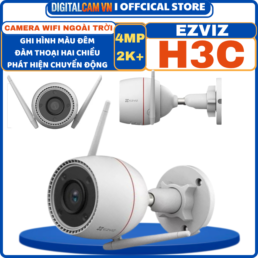 [H3C] CAMERA IP WIFI NGOÀI TRỜI EZVIZ H3C 4MP 2k+ CÓ MÀU, ĐÀM THOẠI 2 CHIỀU, PHÁT HIỆN DÁNG NGƯỜI, C