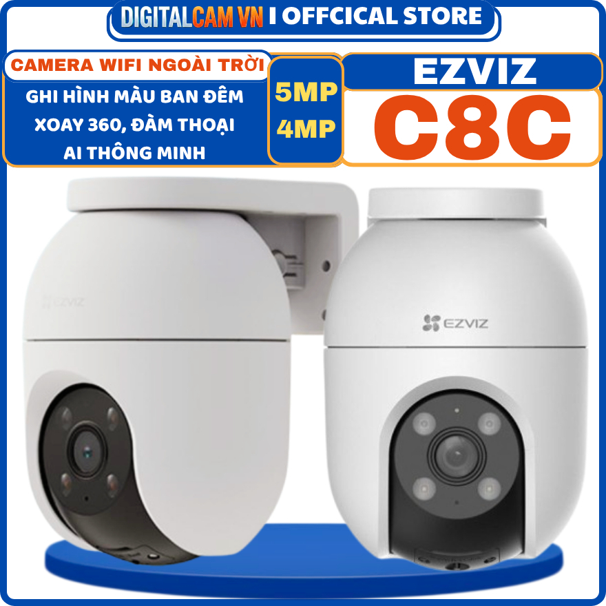 [C8C] CAMERA WIFI NGOÀI TRỜI EZVIZ C8C 5MP C8C 4MP FULL COLOR - CÓ MÀU BAN ĐÊM, ĐÀM THOẠI 2 CHIỀU, C