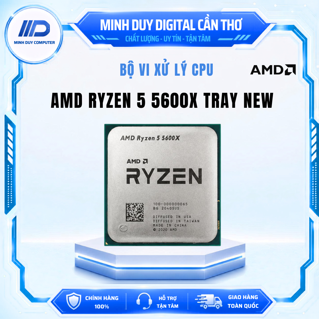 CPU AMD RYZEN 5 5600X TRAY - NEW CHÍNH HÃNG - BẢO HÀNH 3 NĂM