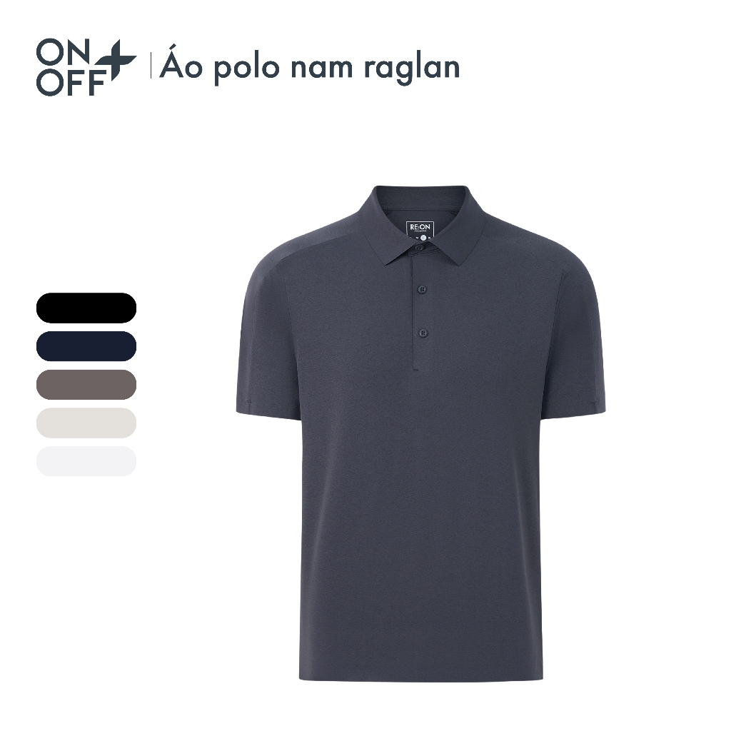 Áo polo nam tay raglan với phom Regular, chất liệu Pique mềm mại, sang trọng ONOFF - 18TP26S665