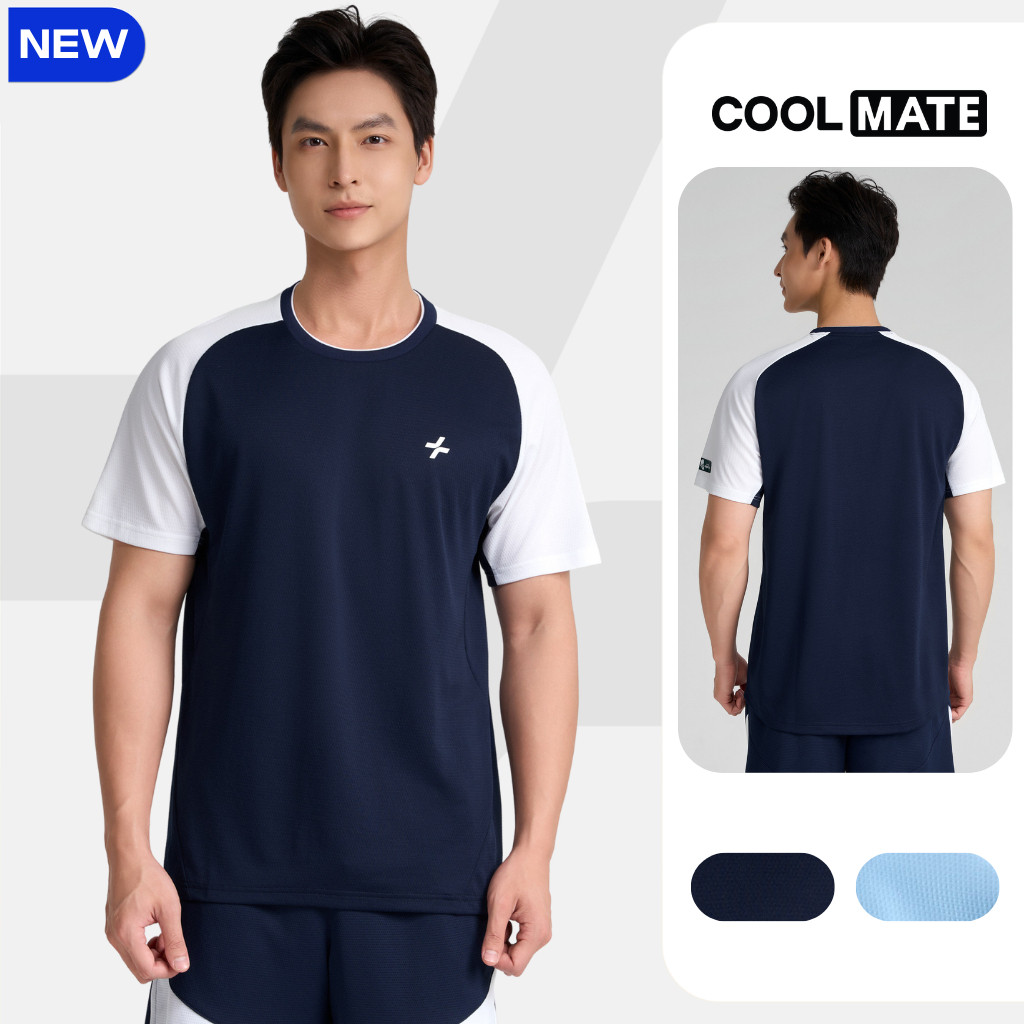 [TẶNG COMBO 2 TẤT]Áo thun Tshirt cầu lông nam side line smash energy thoáng mát, thấm hút, nhanh khô Coolmate