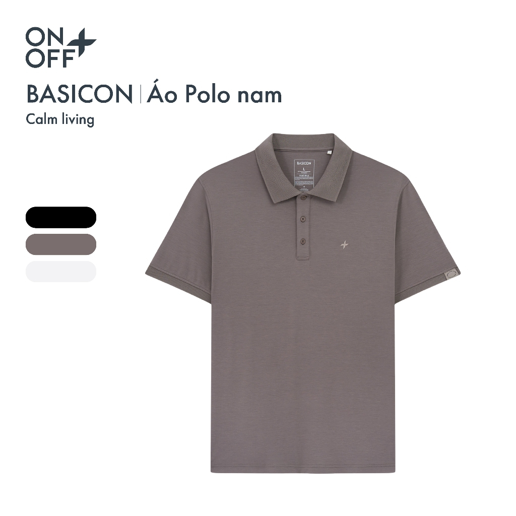 BASICON | Áo polo nam phom regular Bề mặt vải Cool Touch mát lạnh chất liệu viscose pha polyamide mề