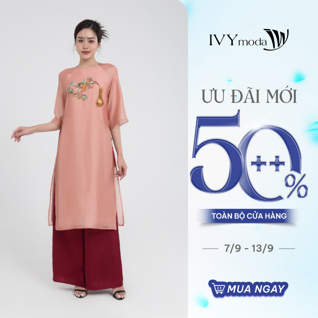 Áo dài Họa Y, áo dài Như Ý IVY moda MS 86M8031