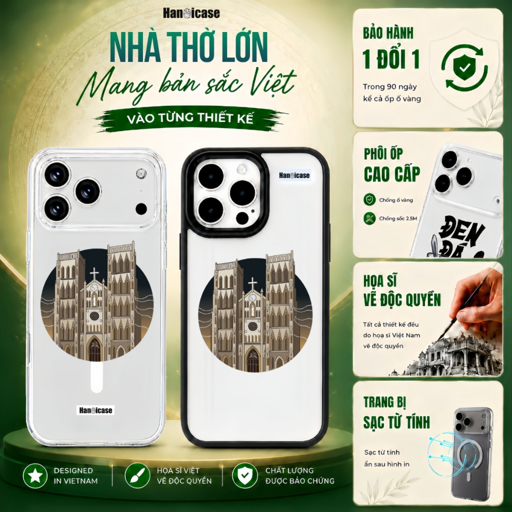 Ốp Lưng Điện Thoại Han icase Cho iPhone 12 13 14 15 16 17 Chống Sốc, Ố Vàng Hình In Tên Lửa S300