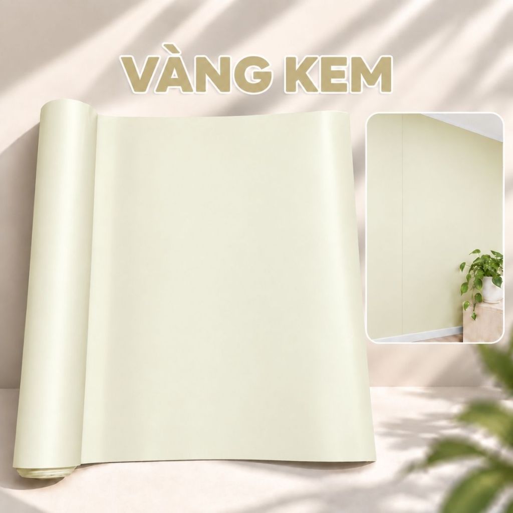 Giấy dán tường màu pastel trơn 10m x 45cm có keo sẵn - ảnh 19
