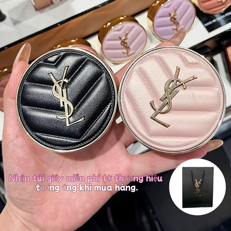 Phấn Nước Cushion Y.S.L- Full sizeTouche Éclat Glow Pact phiên bản limited Hồng,Phấn Nước YSL Da đen