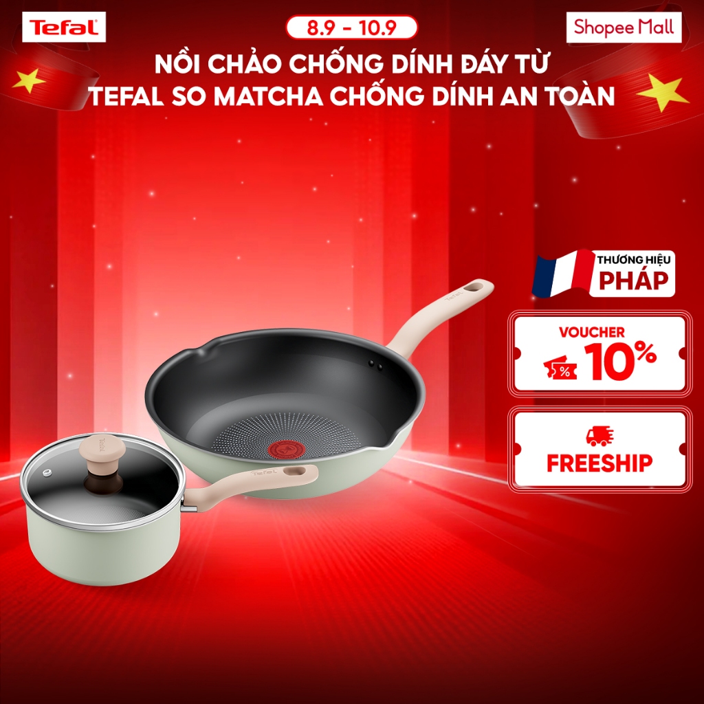 Nồi chảo chống dính đáy từ Tefal So Matcha chống dính an toàn