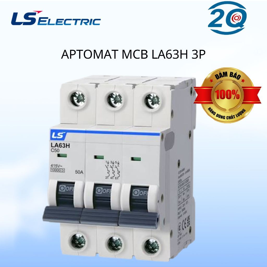 Aptomat MCB Hãng LS LA63H 3P 6A, 10A, 16A, 20A, 25A, 32A, 40A, 50A, 63A
