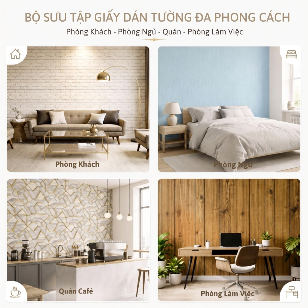 Giấy dán tường vân gỗ 10m x 45cm có keo sẵn - ảnh 2