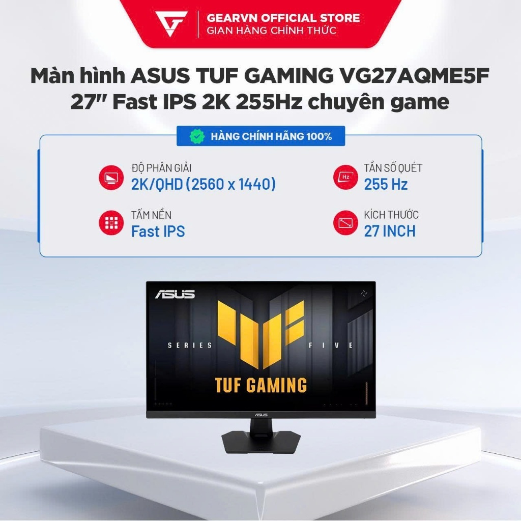 Màn hình ASUS TUF GAMING VG27AQME5F 27 inch Fast IPS 2K 255Hz chuyên game có loa tích hợp BH 36 Tháng