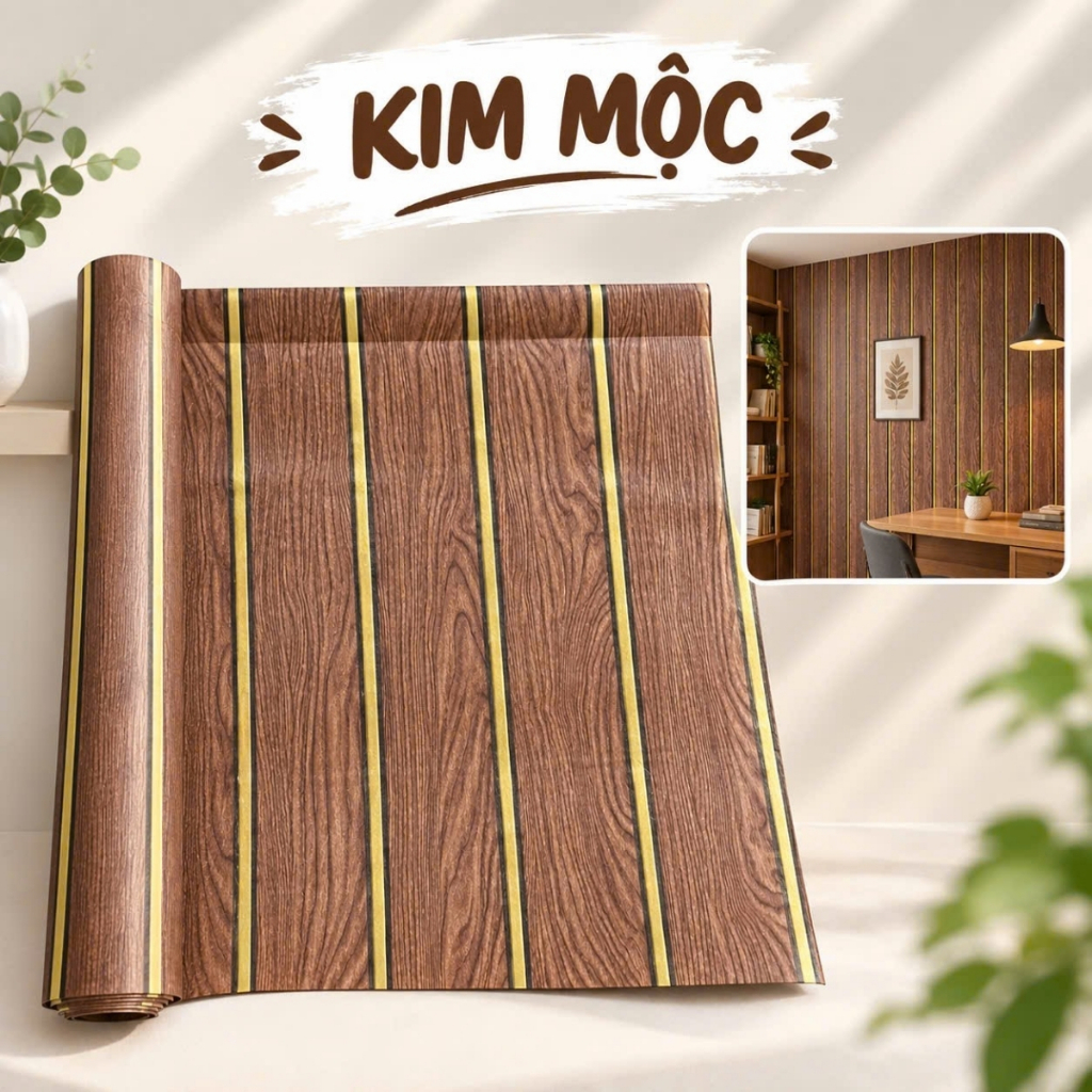 Giấy dán tường vân gỗ 10m x 45cm có keo sẵn - ảnh 15