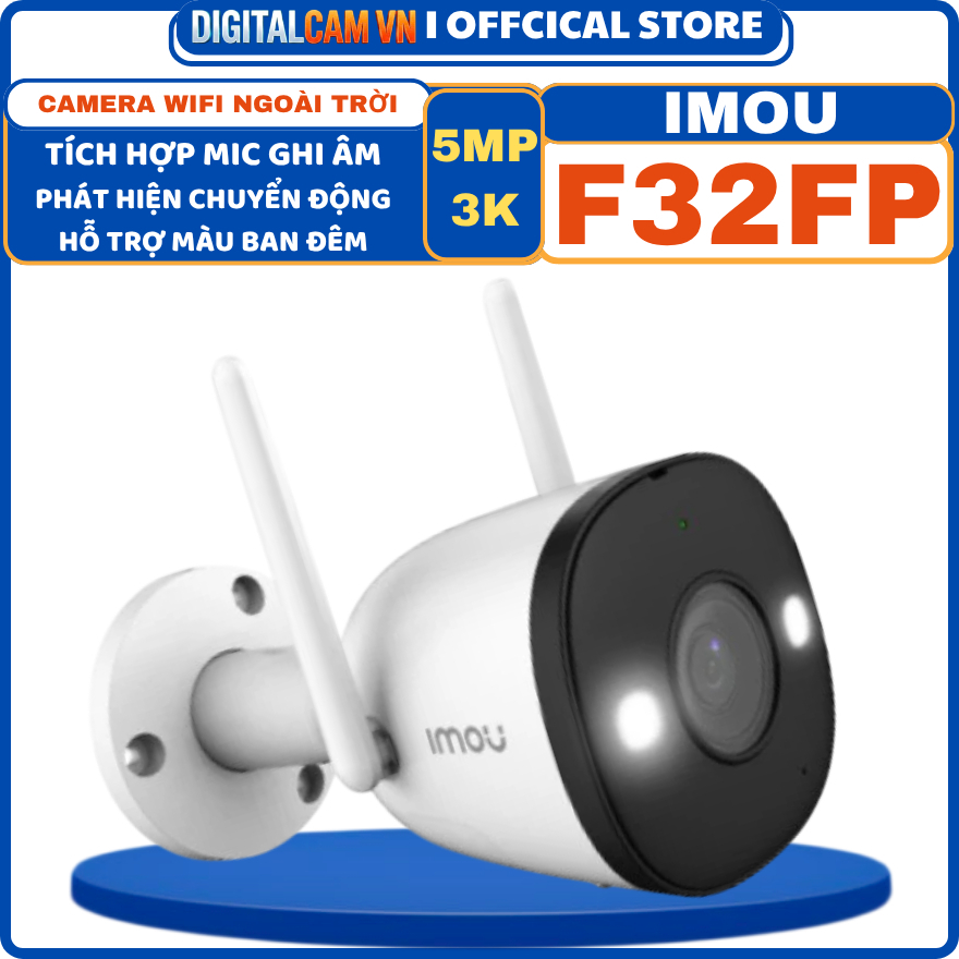 [F32FP] CAMERA WIFI NGOÀI TRỜI IMOU F32FP 2K 3MP - CÓ MÀU ĐÊM, TÍCH HỢP MIC, PHÁT HIỆN NGƯỜI, CHỐNG 