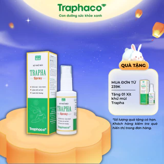 Mỹ Phẩm Xịt Khử Mùi Trapha Spray - Hỗ Trợ Khử Mùi Hôi, Giảm Tiết Mồ Hôi,Giữ Lòng Bàn Tay, Bàn Chân Khô Thoáng Hộp 50ml