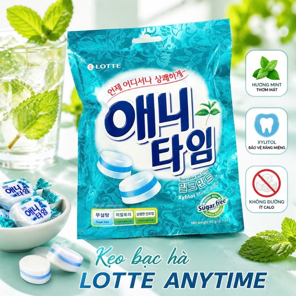 Kẹo Sữa Malang Vị Sữa Bò Lotte Hàn Quốc Gói 79G
