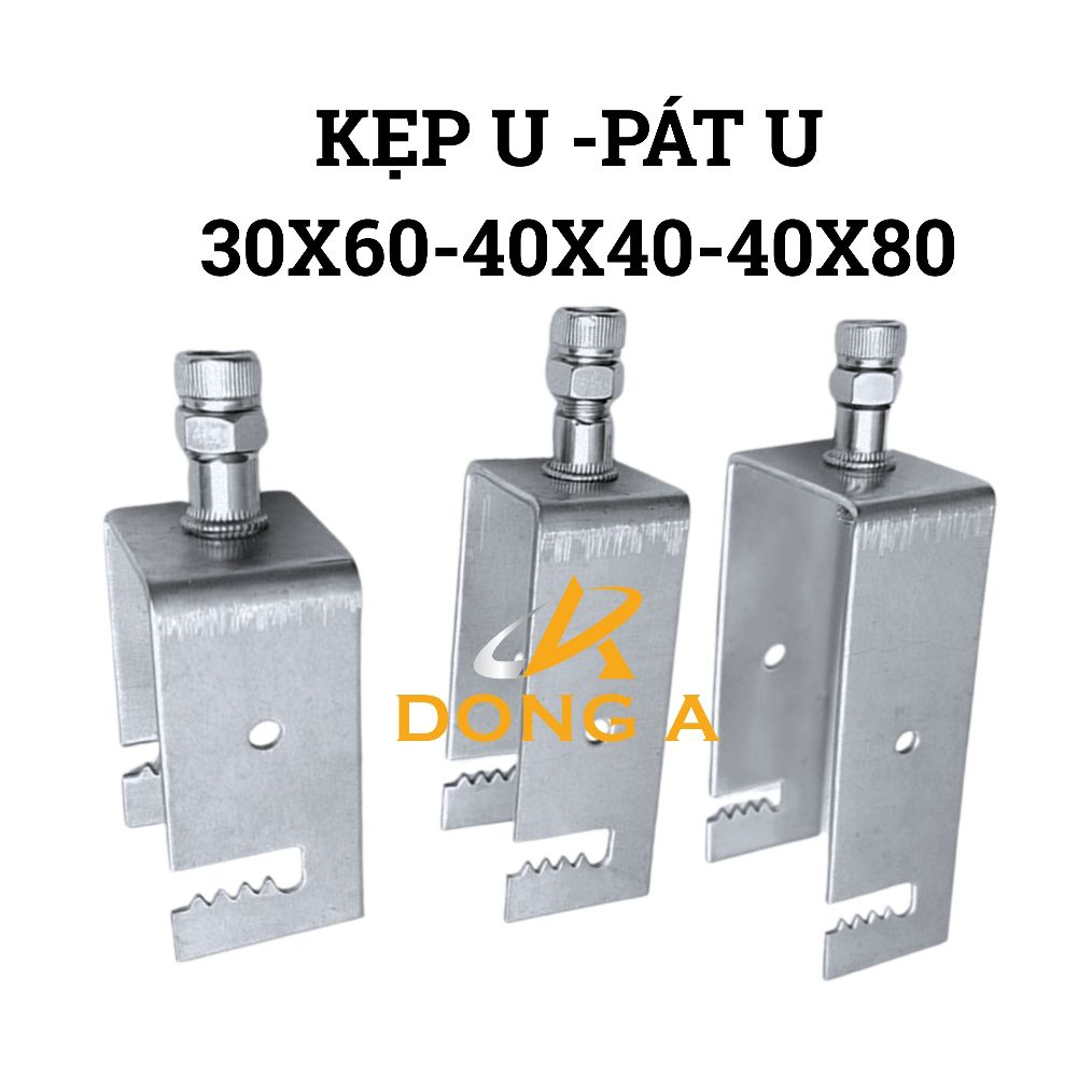 Kẹp U30x60, U40x40 Lắp Tấm Năng Lượng Mặt Trời, Pát U 30x60 mm,U 40x40mmThép Mạ Kẽm Kẹp Dưới Tấm  Nă