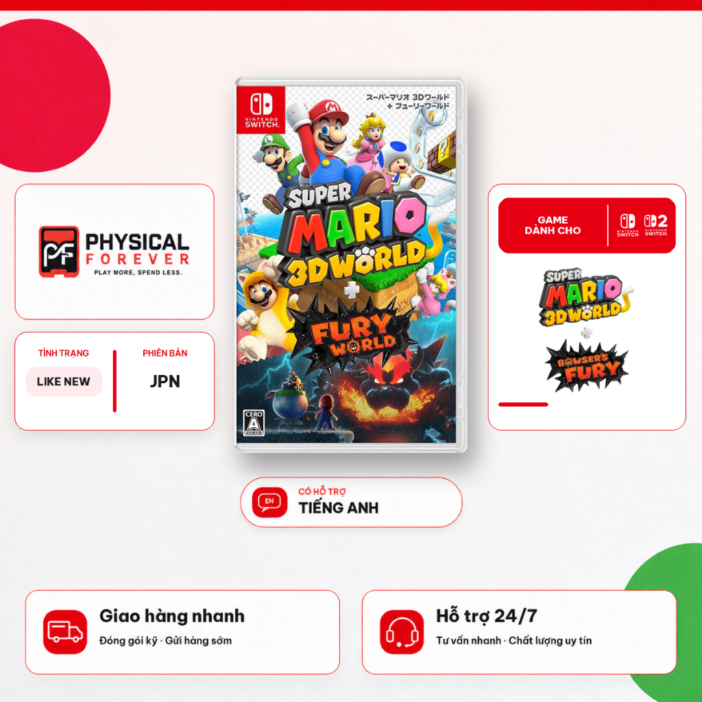 Băng Game Super Mario 3D World + Bowser's Fury Nintendo Switch