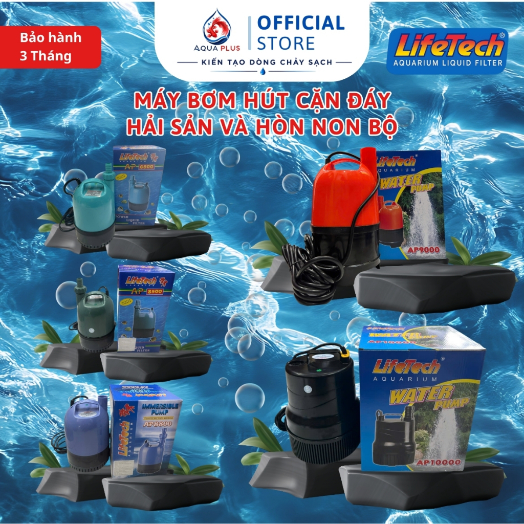 [Chính Hãng LIFETECH] Máy Bơm Hút Cặn Đáy LifeTech AP6500 AP8500 AP8800 AP9000 AP10000 – Máy Bơm Hồ 