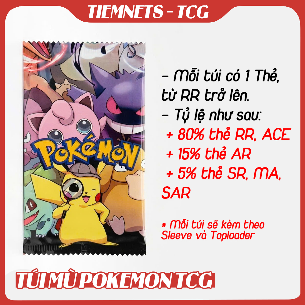 MYSTERY PACK - TÚI MÙ POKEMON TCG CAO CẤP - PHIÊN BẢN TIẾNG NHẬT - TỐI THIỂU NHẬN THẺ RR