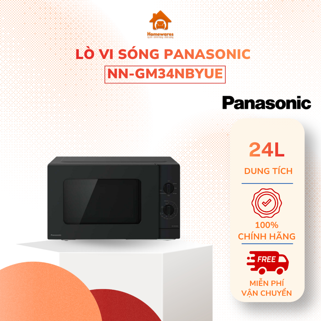 NN-GM34NBYUE Lò vi sóng có nướng 24L Panasonic NN-GM34NBYUE - Hàng chính hãng, Full box