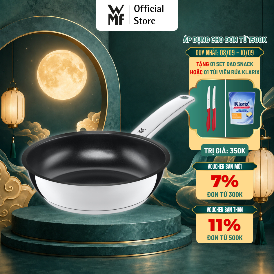 Chảo Xào Chống Dính WMF Durado Ceramic Tráng Gôm size 20, 24, 28cm, Dùng Cho Mọi Loại Bếp