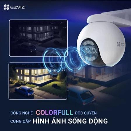 Camera Wifi Ngoài Trời EZVIZ H8X 4MP/H80X 4K 8MP, Đàm Thoại 2 Chiều, Xoay 360, Full Color, Báo Động