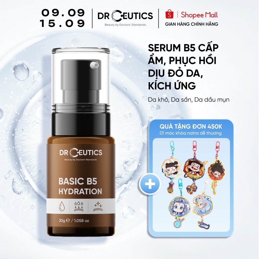 DRCEUTICS Tinh Chất B5 Basic Hydration 5% DrCeutics Cho Da Dầu Mụn (30ml)