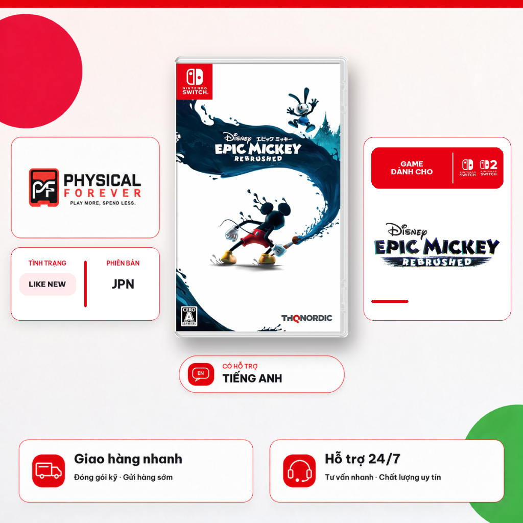 Băng Game Disney Epic Mickey: Rebrushed Nintendo Switch