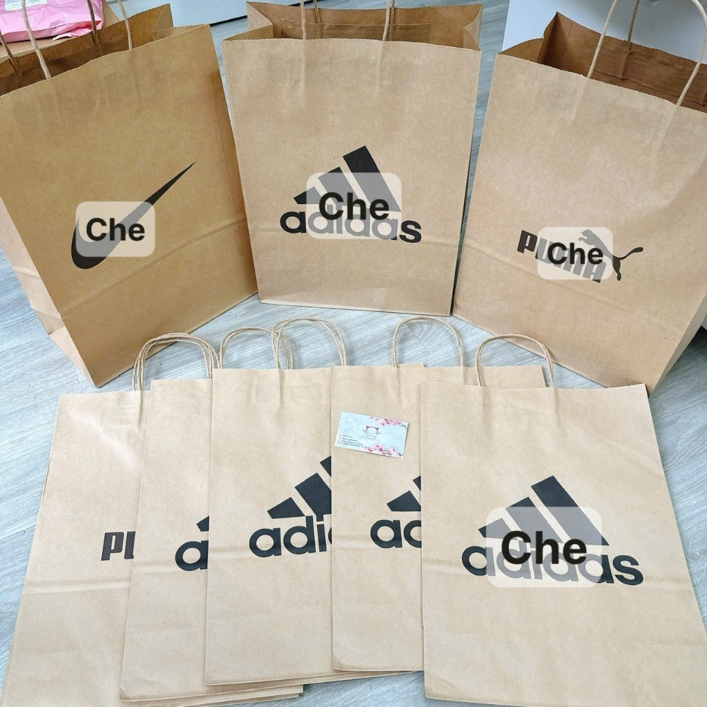 (LINK CŨ 1K LƯỢT BÁN) Túi giấy KRAFT đựng đồ, vừa hộp giày, dép, phụ kiện
