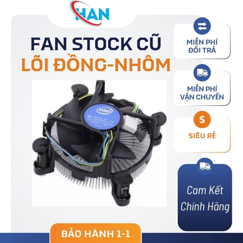 [ Xả Kho ] Quạt stock cho CPU thường dùng cho CPU Intel Core(HÀNG CŨ)